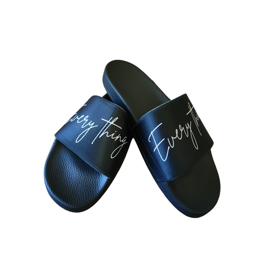 Every Thing Black/ White Sandals