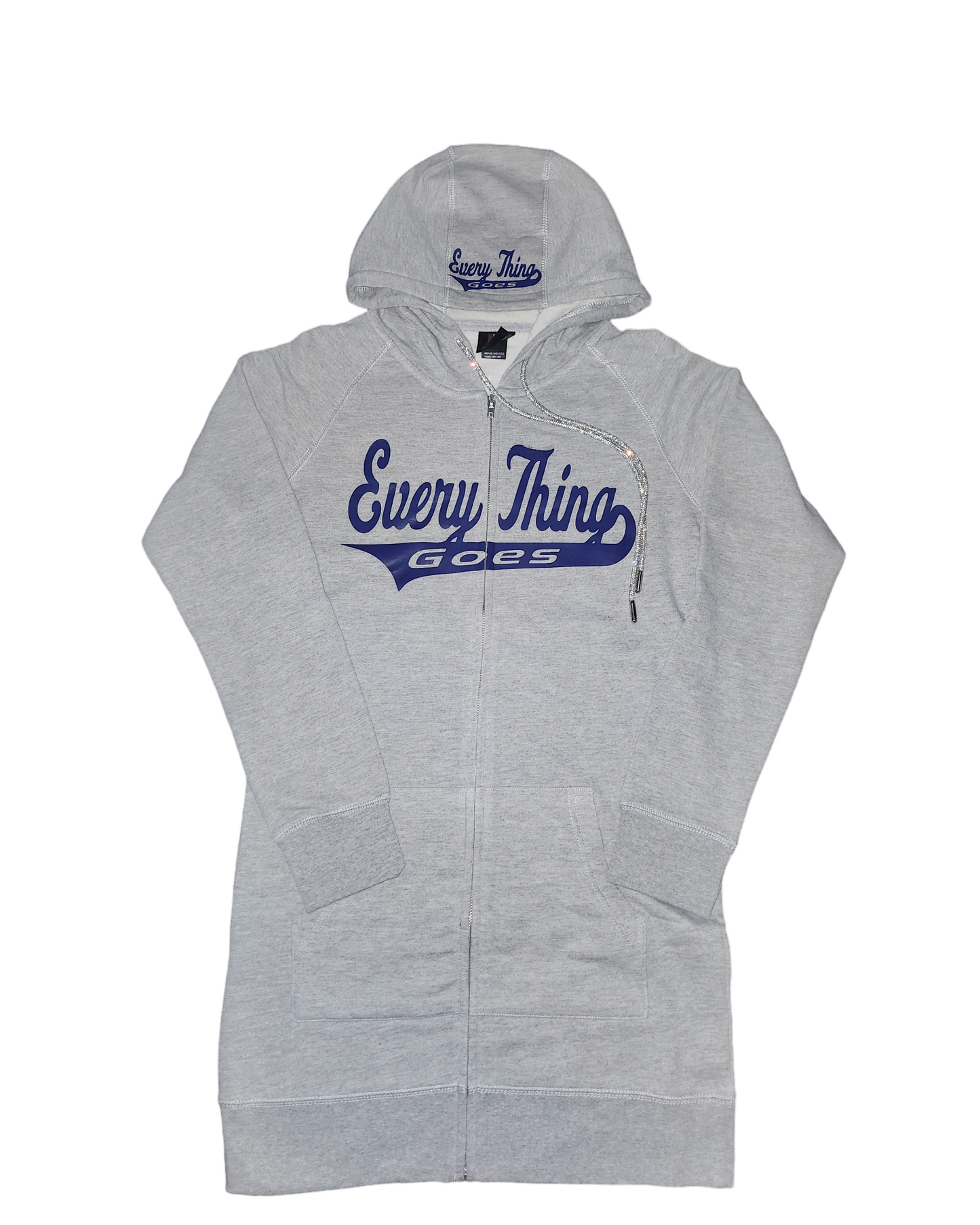 Every Thing Goes Zip Down Hoodie Dress