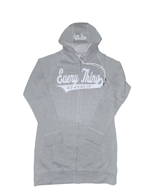 Every Thing Goes Zip Down Hoodie Dress